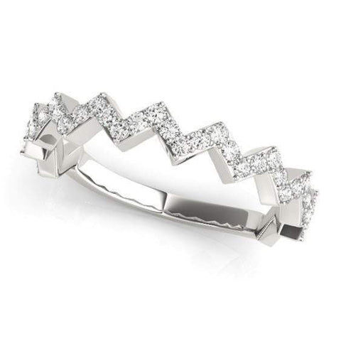 Sakcon Jewelers Ring Sterling Silver/CZ Daphny .33ctw Stackable Ring