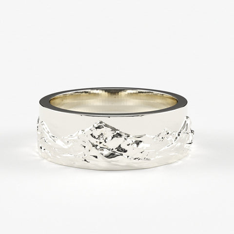 Sakcon Jewelers Ring Sterling Silver Mountain Ring-10MM