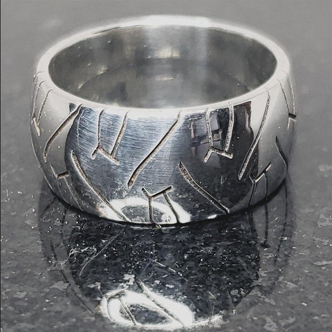 Sakcon Jewelers Ring Sterling Silver Street Bike 2-10mm Motocycle Tire Tread Ring