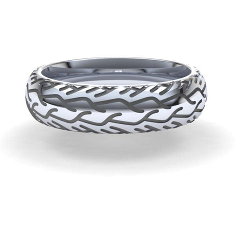 Sakcon Jewelers Ring Sterling Silver Street Bike 3-6mm Motocycle Tire Tread Ring