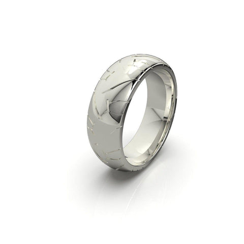Sakcon Jewelers Ring Titanium Street Bike 2-8mm Motocycle Tire Tread Ring