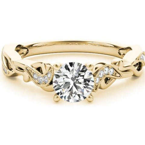 Sakcon Jewelers Ring Tu-Tone Charity Diamond & Moissanite Engagement Ring